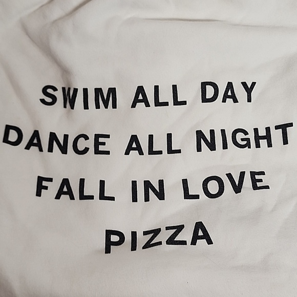 Wildfox White Graphic Cotton Blend Large Backpack. Beach Dance Gym Casual
